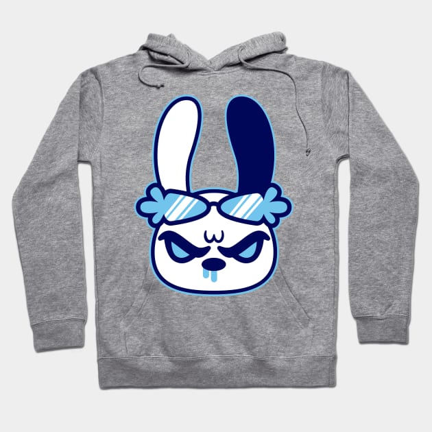 Blue Pro Gamer Bunny Hoodie by TamiPop